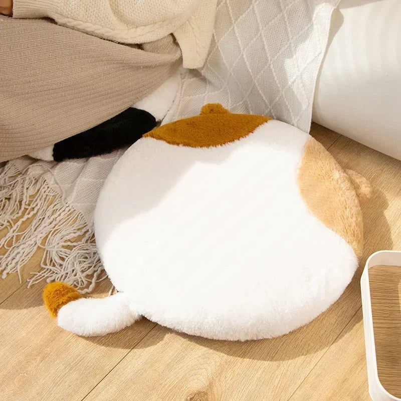 Cartoon Cat Thickened Solid Color Thickened Dining Chair Seat Pad Round Stool Cover Chair Cushion Decoration 쿠션