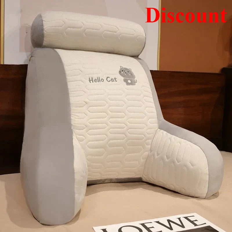 New Ice Shreds Pillow Panda Increase in Height Lumbar Support Detachable Washable Cushion Student Dormitories Bed Backrest