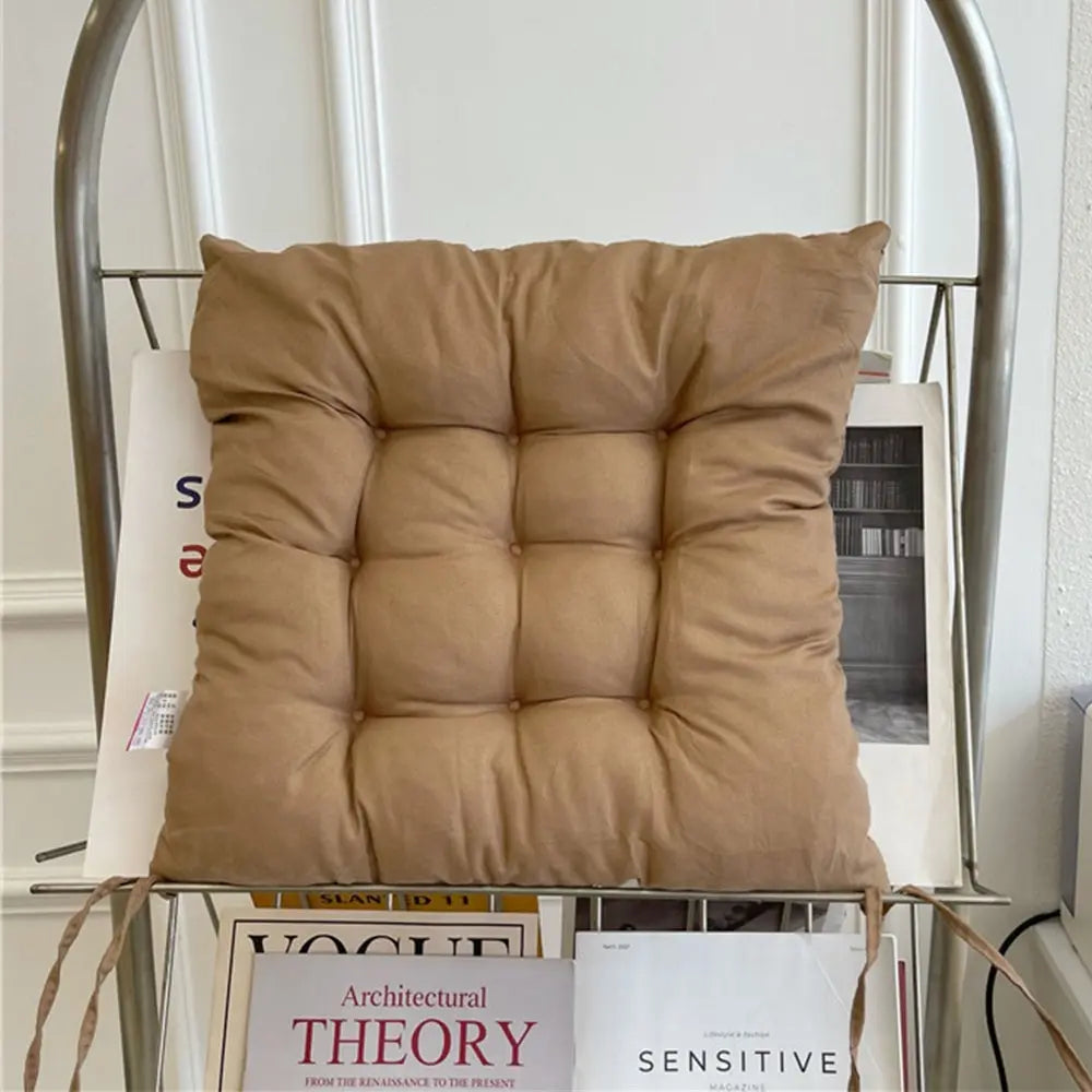 Linen Cushion Pearl Cotton Square Stool Backrest Pillow Home Office Computer Chair Protective Mat Seat Pad Buttocks Chair 2030