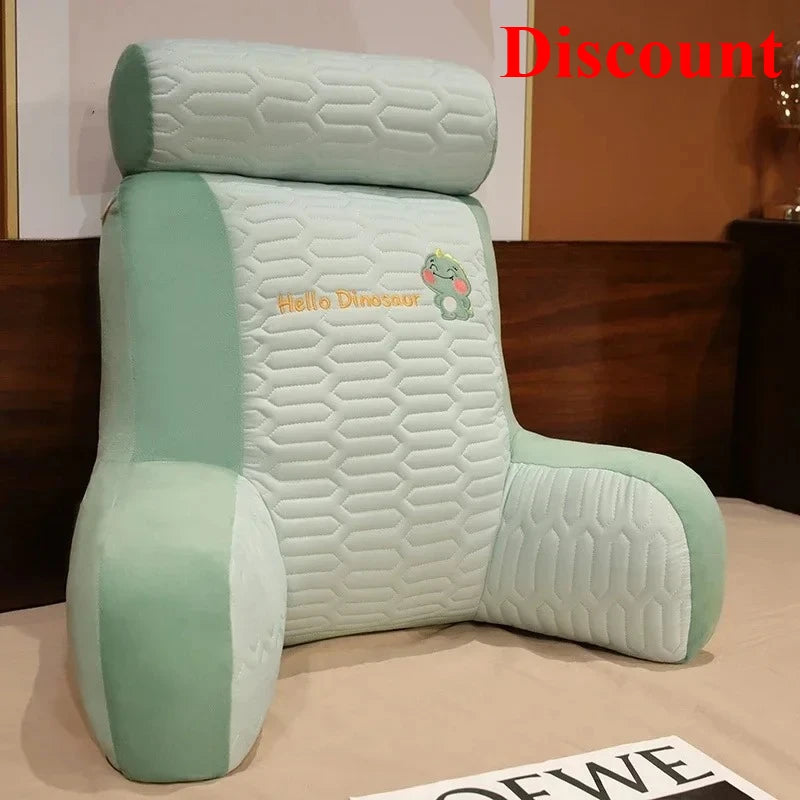 New Ice Shreds Pillow Panda Increase in Height Lumbar Support Detachable Washable Cushion Student Dormitories Bed Backrest