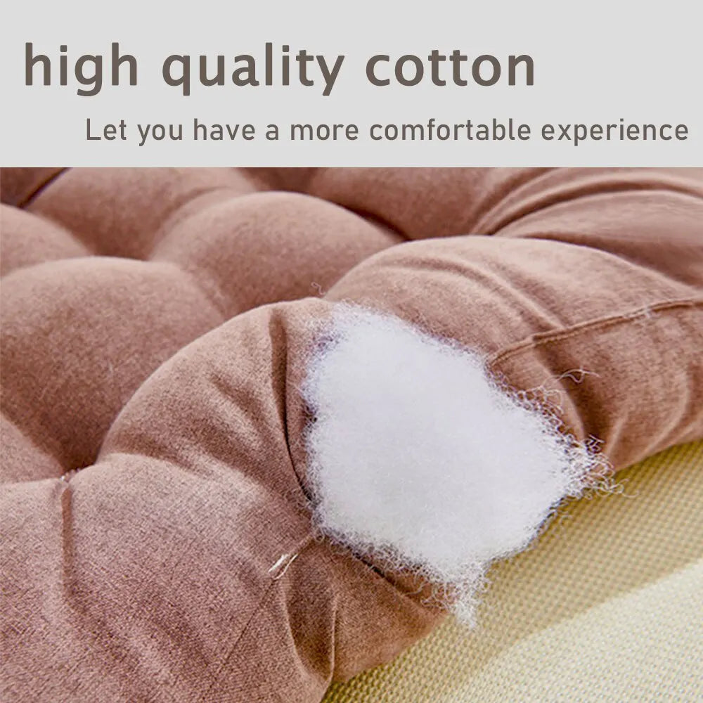 Linen Cushion Pearl Cotton Square Stool Backrest Pillow Home Office Computer Chair Protective Mat Seat Pad Buttocks Chair 2030